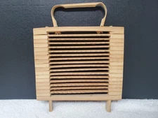 Vintage Bamboo Natural Wood Grater Ginger Garlic Horseradish Chocolate Vegetable
