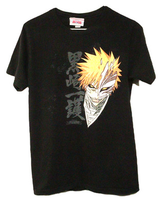 Bleach Ichigo Hollowfication Anime T-Shirt Men's Sm Black Ripple Junction T0328