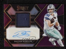 2022 Select Signature Memorabilia Purple Prizm 13/49 Dalton Schultz Auto 1mi4