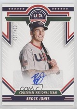2022 USA Baseball Stars & Stripes Blue Ink /199 Brock Jones (Smiling) Auto 01x1