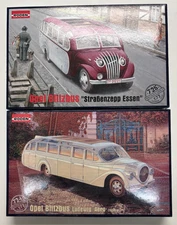 1/72 Roden German Blitzbuses: "Strassenzepp Essen" & Ludewig "Aero" (2 kits)