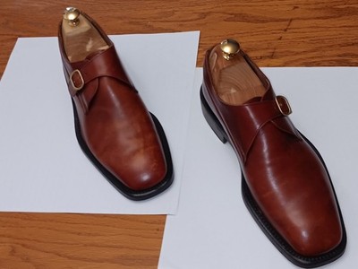Moreschi Dress Shoes Mens Size 8 or women's 11 Brown leather made in Italy