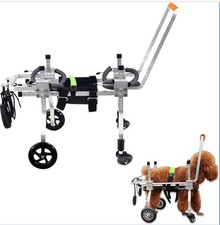 Dog Wheel Chair, Adjustable 4 Wheel Pet Wheelchair with Handle XXXS Dogs/cats