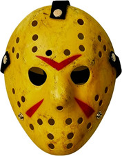 Mask Cosplay Halloween Costume Mask Prop Horror Hockey Yellow | Scary Hockey-Sty