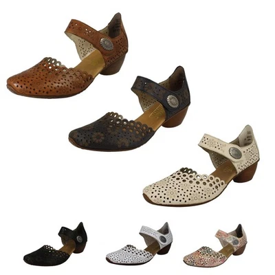 Femmes Rieker - 43753 Coupe Lazer Avec Crochet Et Boucle Bracelet 3.9.9mm Talon - Photo 1/4