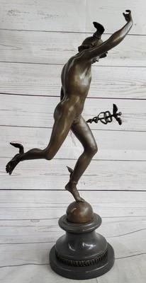 Bronze Statue Winged Mercury Hermes Mythology Flying Mer Classic Artwork Hotcast