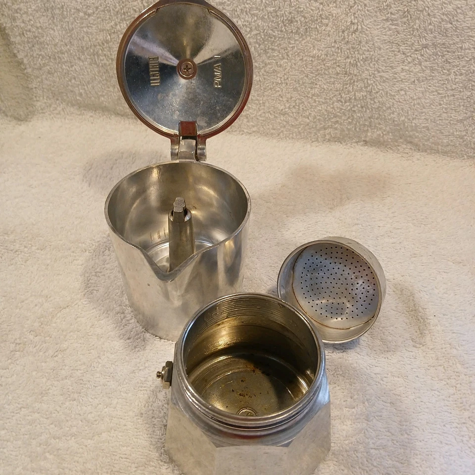 Bialetti Moka Cafetera Estufa Superior Espresso 1 Taza Percolador Italiano Foto 2 de 4