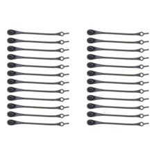 HEVSTIL 24-Pack Lazy Elastic Shoelaces Black