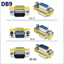DB9 RS232 Serial Port Gender Changer Coupler 9Pin M‑M F‑F Adapter Connector