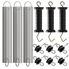 12PCS Electric Fence Gate Kit, 3 Sets Electric Fence Spring Gate Handles Kit,...