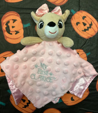 RUDOLPH THE RED-NOSE REINDEER Clarice Pink Security Blanket Rattle Lovey 2004