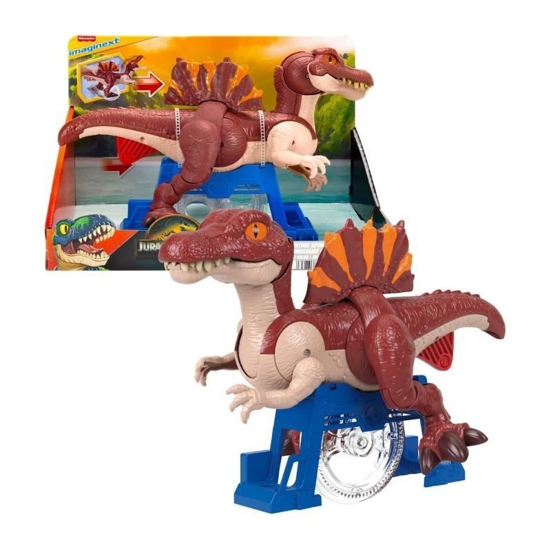 Imaginext Srint Spino Jurassic World JFR24 avec mâchoire mobile et effet de course
