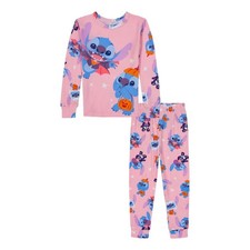 Lilo and Stitch Halloween Pajama Set Shirt Pants Girls 4 5 6 8 10 Disney Costume