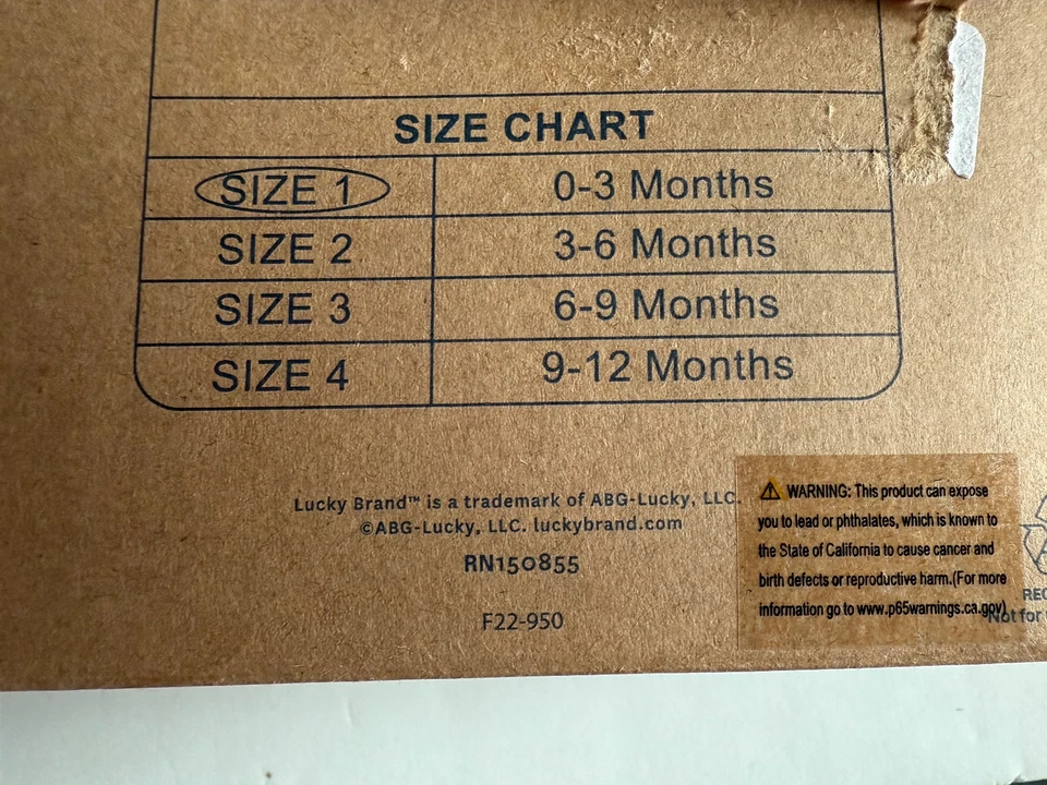 Lucky Brand SELLADOS EN CAJA Bebé Bebé Cuna Zapatos Blanco Violeta Talla 1 (0-3 Meses) Foto 4 de 4