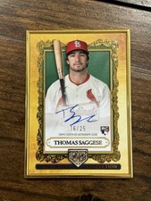 2025 Topps Gilded Thomas Saggese Gallery of Gold Frame RC Auto • #GOG-TS • 16/25