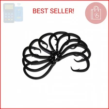 18/0 Big Game Black Forged Straight Circle Hooks 10pk Shark & Swordfish