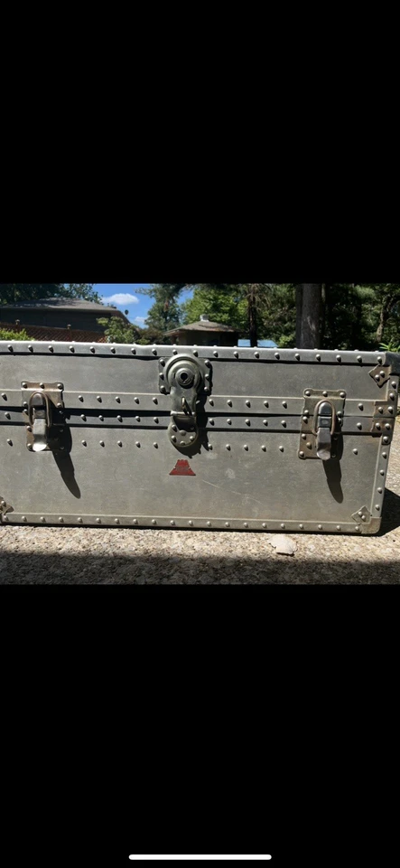 Baúl de aluminio japonés KOWA Aviator ¡MEDIADOS DE SIGLO! HERMOSAMENTE ENVEJECIDO Foto 4 de 4