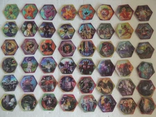 POWER RANGERS POGS TAZOS SET OF 48 LENTICULAR MOTION 1995 SABAN CHILE RELEASE