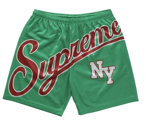 Short en maille Supreme Big Script Vert Petit Neuf dans son sac Livraison gratuite