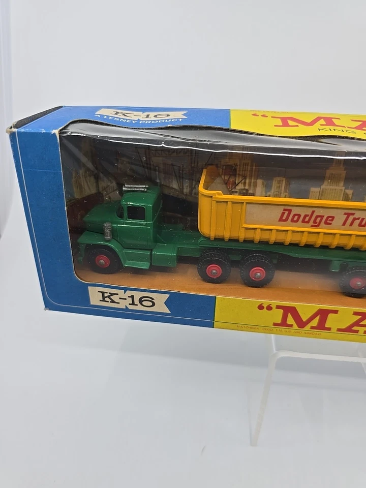 Matchbox Lesney King Size K-16 Dodge Tractor W/Twin Tipper Train NrMnt - Image 2 of 4