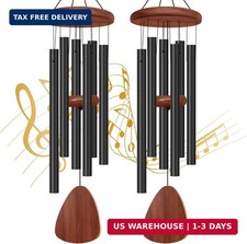 2 Pack Wind Chimes for Outside, Memorial Wind Chimes with 6 Aluminum Tubes, Symp
