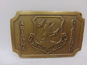 Vintage Belt Buckle State of Arizona Az Guardsman Air national guard By Hit Line