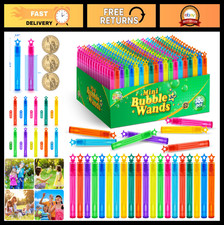 300 Mini Bubble Wands - Party Favors for Kids, Birthday, Halloween, Outdoor Fun