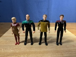 Lote de figuras de acción de Star Trek Figuras Playmates 1995 Juego de 4
