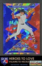 2025 Panini Crusade Crusade Blue Cracked Ice Kristian Campbell #48 Red Sox RC