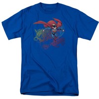 Dc Comics - Superman - Coole Wort Supes - Erwachsenen Unisex T-Shirt - Blau