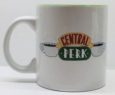 F.R.I.E.N.D.S the TV series Central Perk Ceramic White/Green mug/cup 4 1/2'' tall