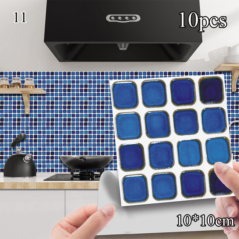 30pc Kitchen Tile Stickers Bathroom Mosaic Wall Sticker Selfadhesive