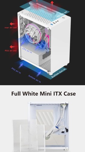 Mini ITX Black Case 7LGaming Computer Chassis Compact transparent PC With Handle - 第 17/29 張圖片