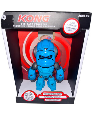 KONG Die Cast Figurine -Blue - Interactive Technology LED Lights, 6 Sounds