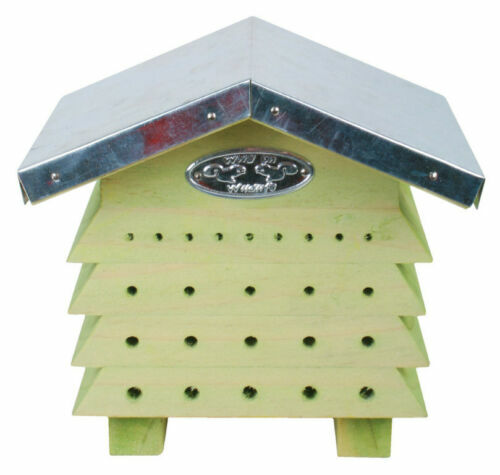 Bienenhaus in Holzform für Wildbienen Metalldach Bienenstock - Bild 2 von 2