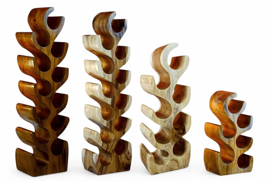 KINAREE Estante para vino madera armario para vino estante para botellas soporte para botellas madera maciza soporte para vino