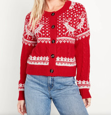 OLD NAVY NEW with TAG Most Popular Women's Fair Isle Cardigan Sweater - L