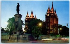 Postcard - Brigham Young Monument - Salt Lake City, Utah