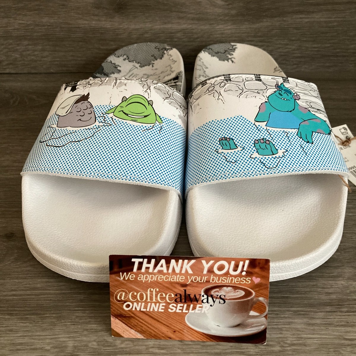Adidas Adilette Lite Disney Pixar Monsters Mike Sully Size 