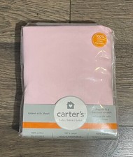 Carter s Sateen Crib Sheet Baby Bedding 100 Cotton Light Pink