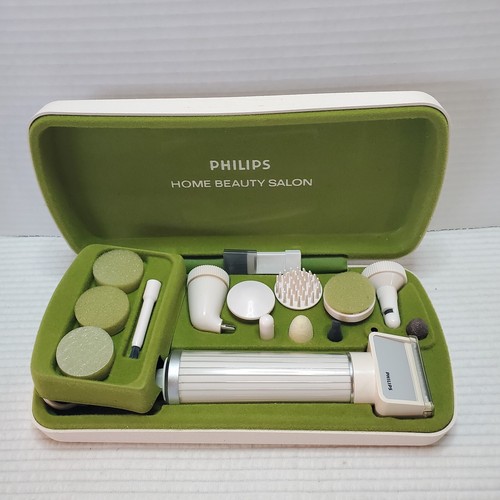 Philips Home Beauty Salon HP 2118 Nails Manicure Set Vintage Attachments & Case