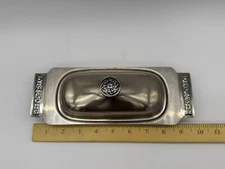Vtg International Decorator 18-8 Stainless Steel Butter Dish MCM with Box