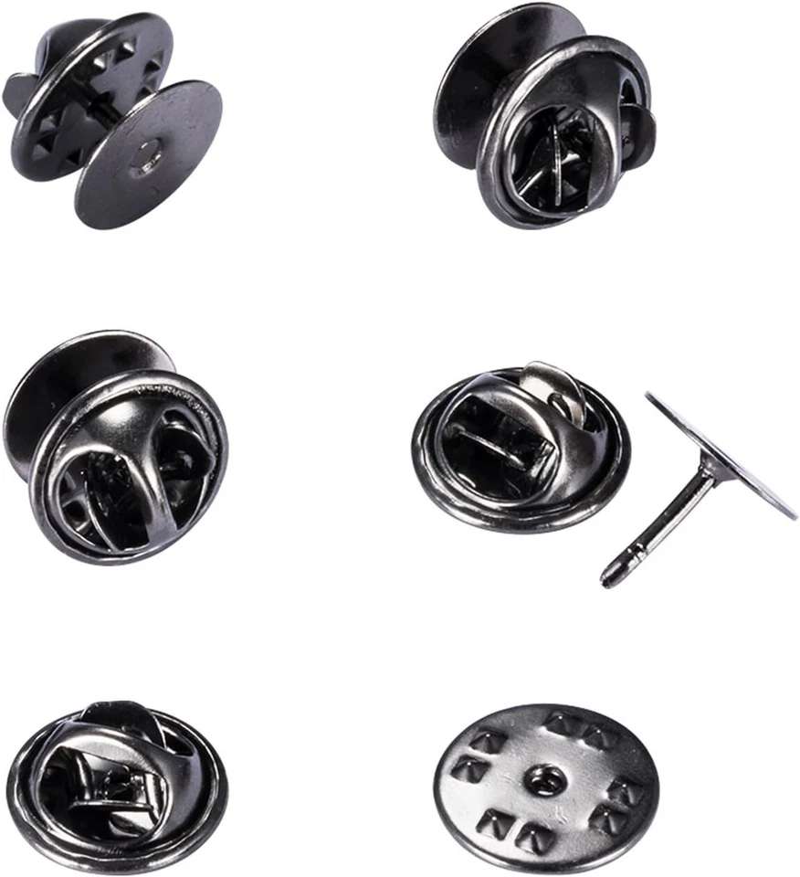 50 pares de traseros de embrague mariposa de latón negro ligero - 10 mm, fácil instalación Foto 3 de 4