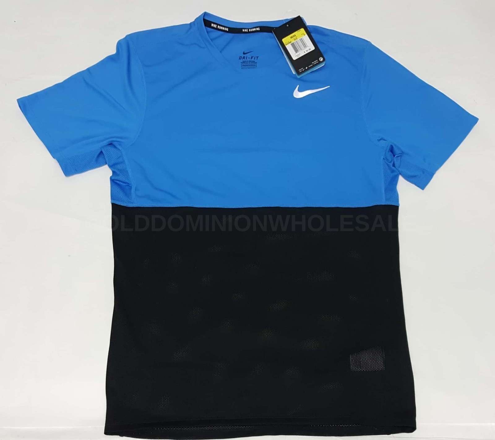 blue black nike shirt