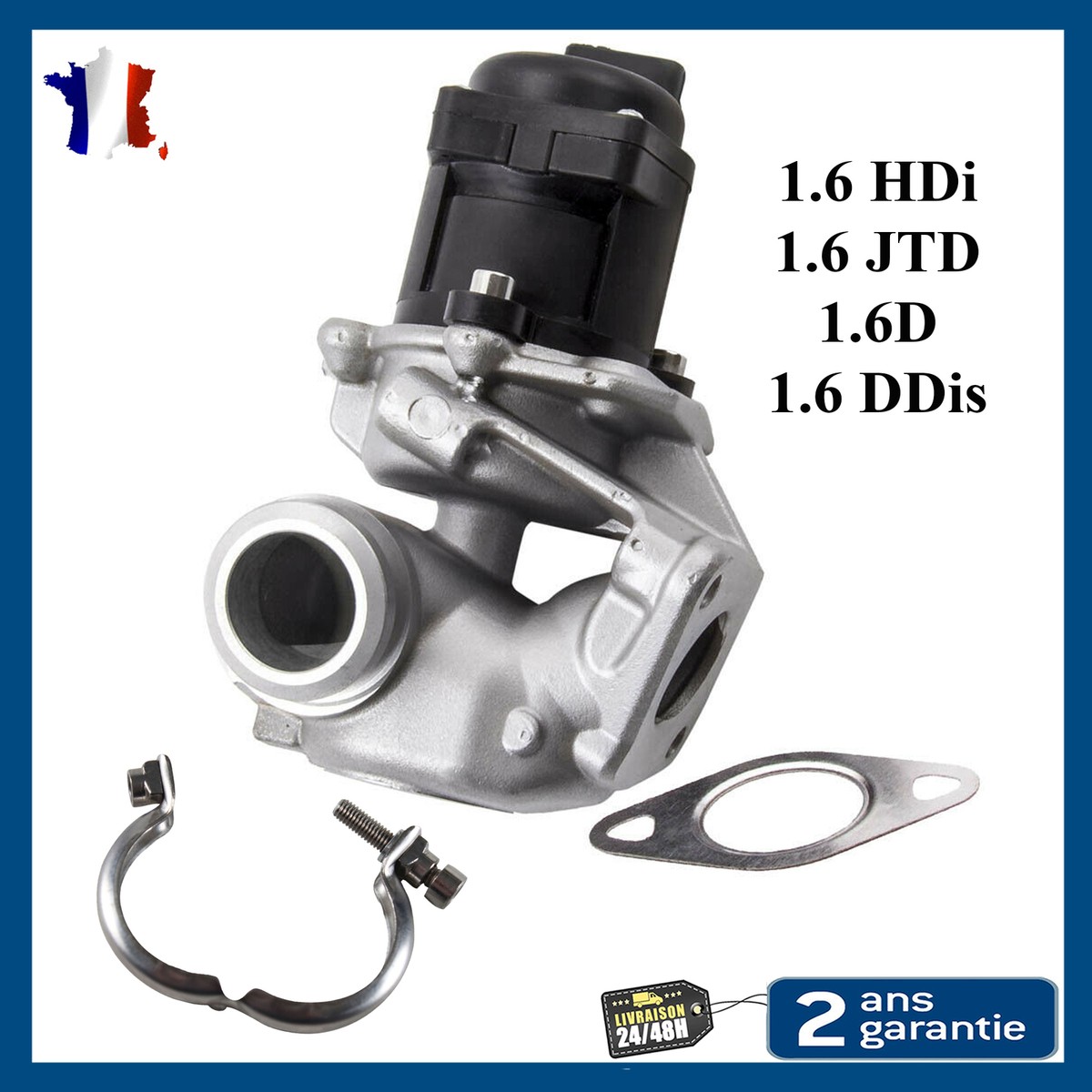 Soupape De Recirculation Des Gaz D'échappement (EGR) Quinton Hazell XEGR31 - Compatible Peugeot 307, Citroën C4, Ford, Etc.