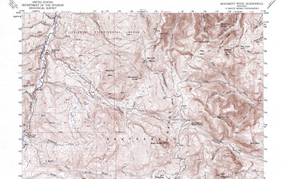 Monument Ridge Quadrangle Montana 1950 Topo Map USGS 15 Minute Topographic