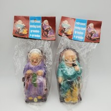 Vintage Retirement Saving Bank Plastic Grandpa & Grandma Novelty "Piggy Bank"