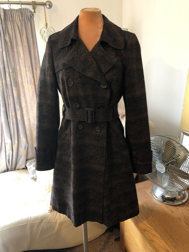 Mock Snakeskin 12 Trench Coat F\u0026F 