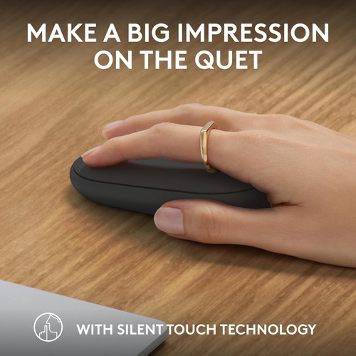 Logitech Pebble Mouse 2 M350s Slim Bluetooth Wireless Mouse - Graphite - NEW - Afbeelding 6 van 9