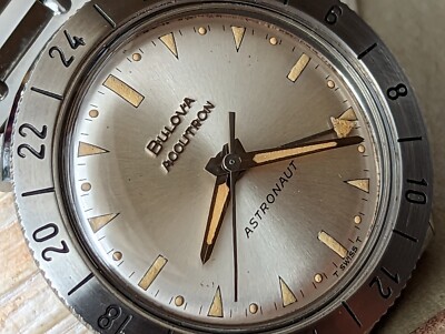 Vintage 1967 Bulova Accutron Astronaut w/Orange Patina,Orig Purchase Receipt
